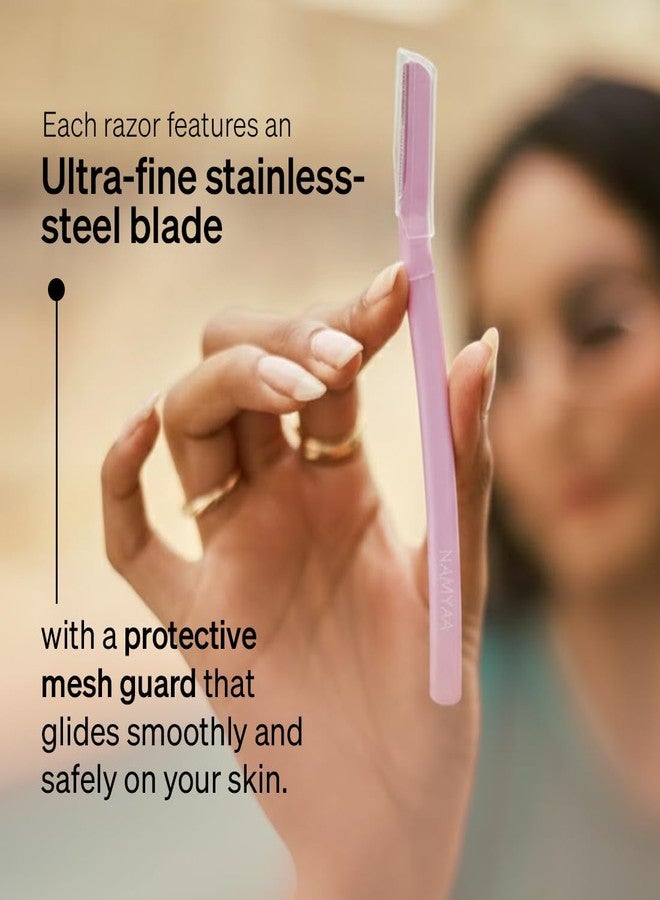 Namyaa Reusable Face Razor for Women [Pack of 3] | Instant & Painless Facial Razors for Women Facial Hair | Perfect for Eyebrows, Upper Lip & Chin | Ideal for All skin Types - Image 4